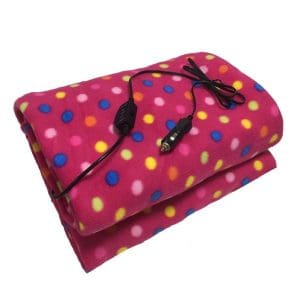 Plaid voiture couverture chauffante Vêtement-chauffant.com 155*100 Rose